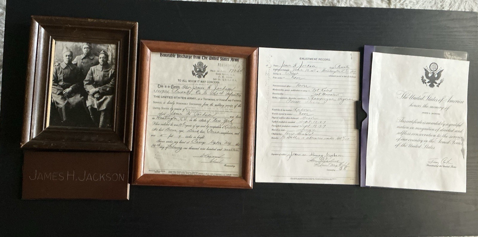 RARE Original WWl 369th Infantry Harlem Hellfighters ID/Photo & Document Archive