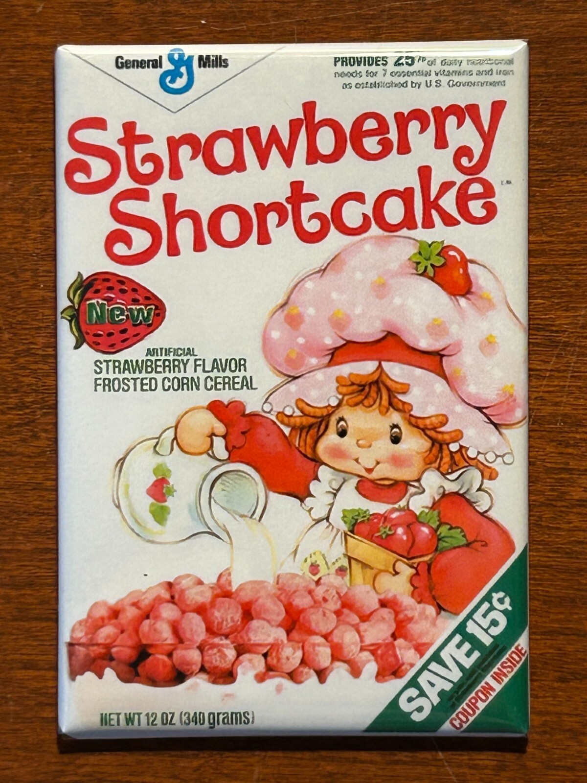 Strawberry Shortcake Cereal Box Fridge Magnet