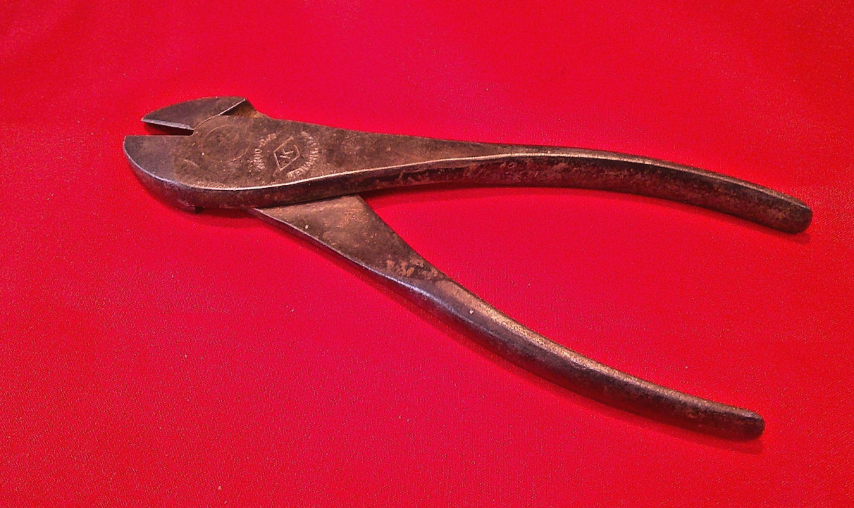 EARLY Vintage KRAUETER Side Cuts #4700-7 Wire Cutters Pliers 6 3/4 Long USA