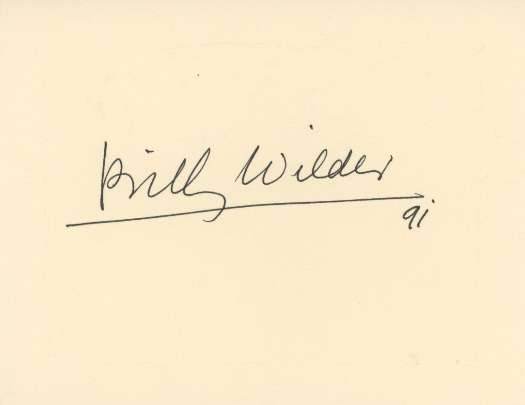 Billy Wilder-Vintage Signed Card Billy Wilder-Vintage Signed Card