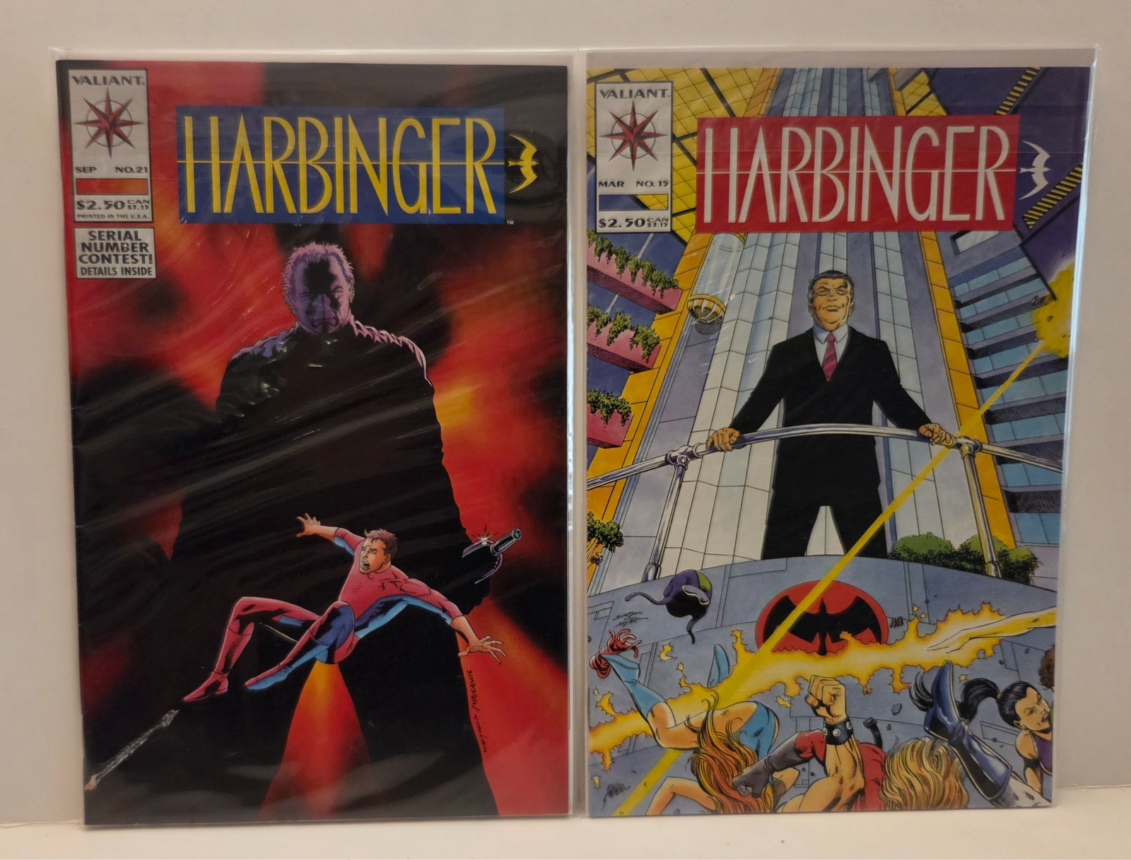 Harbinger Comic Box Lot of 4 #15, 21, 23, 29 Valiant Comics New and Bagged