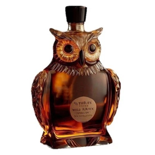 Alcohol Decanter 350ml Owl Shape Vintage Wine Decanter Glass Bottle