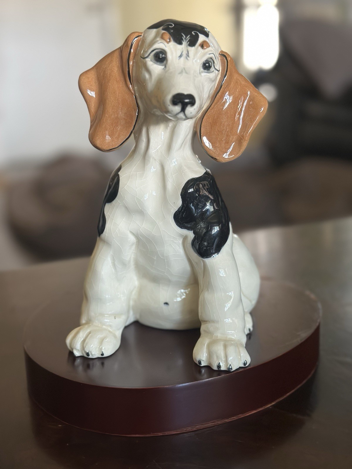 Vintage Kay Finch California Pottery Dachshund Puppy Figurine Dog 8” Unmarked