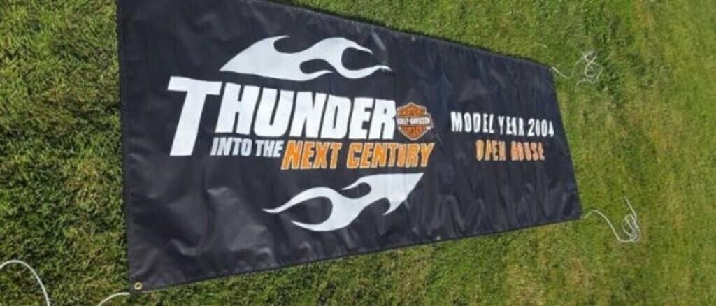 Harley-Davidson 2004 Thunder Into the Next Century Open House Banner 94” x 36”