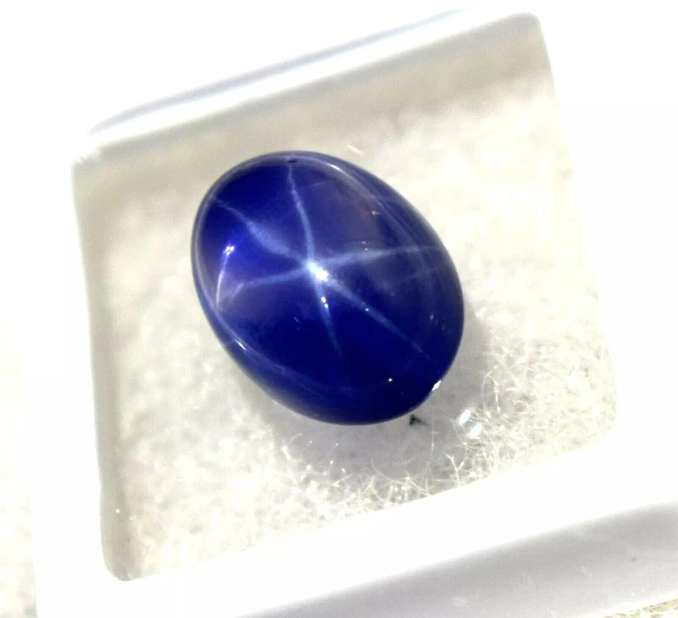 Natural Blue Star Sapphire 15-20 Ct Cabochon Oval Cut 6 Buds Loose Gemstone