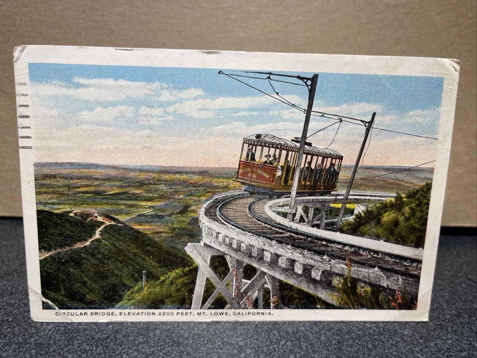 Circular Bridge Elevation 4200 Feet Mount Lowe California Postcard￼￼
