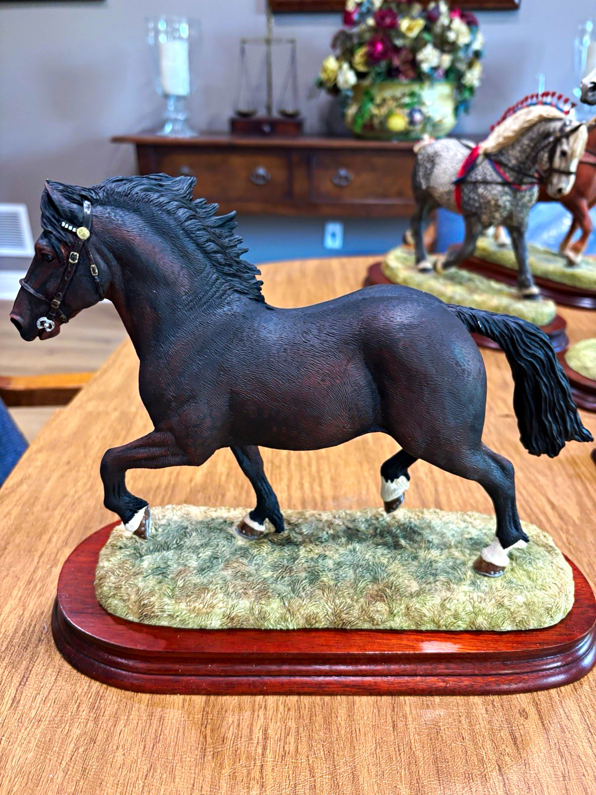 Border Fine Arts Welsh Cob Stallion Horse Figurine Sculpture on Base Scotland