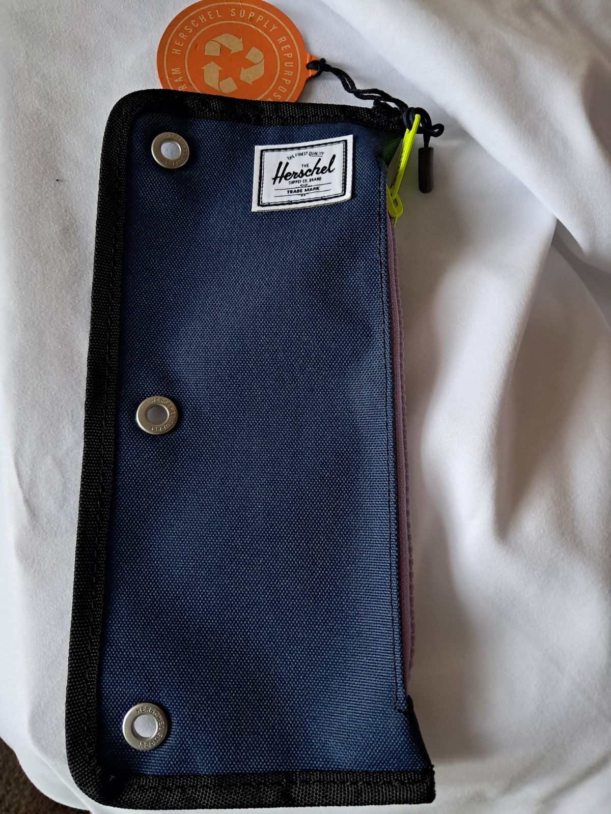 Herschel Supply Co. Repur Pencil Pens Case Multi Navy Purple Green NWT NEW 
