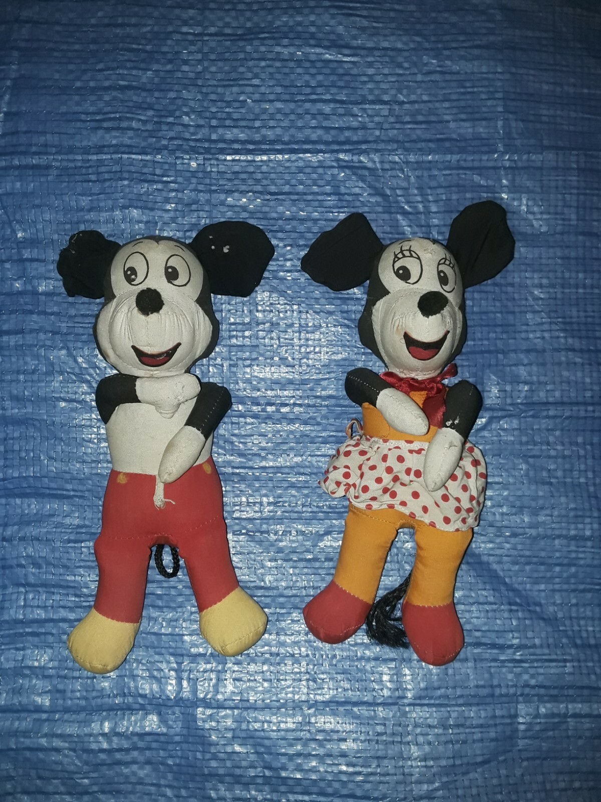 Vintage Rare 1940s Mickey And Minnie Mouse Stuffed Plush Dolls Vintage Rare 1940s Mickey And Minnie Mouse Stuffed Plush Dolls