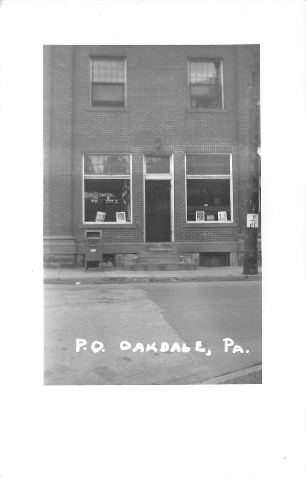 OAKDALE Pennsylvania postcard RPPC Allegheny County Post Office