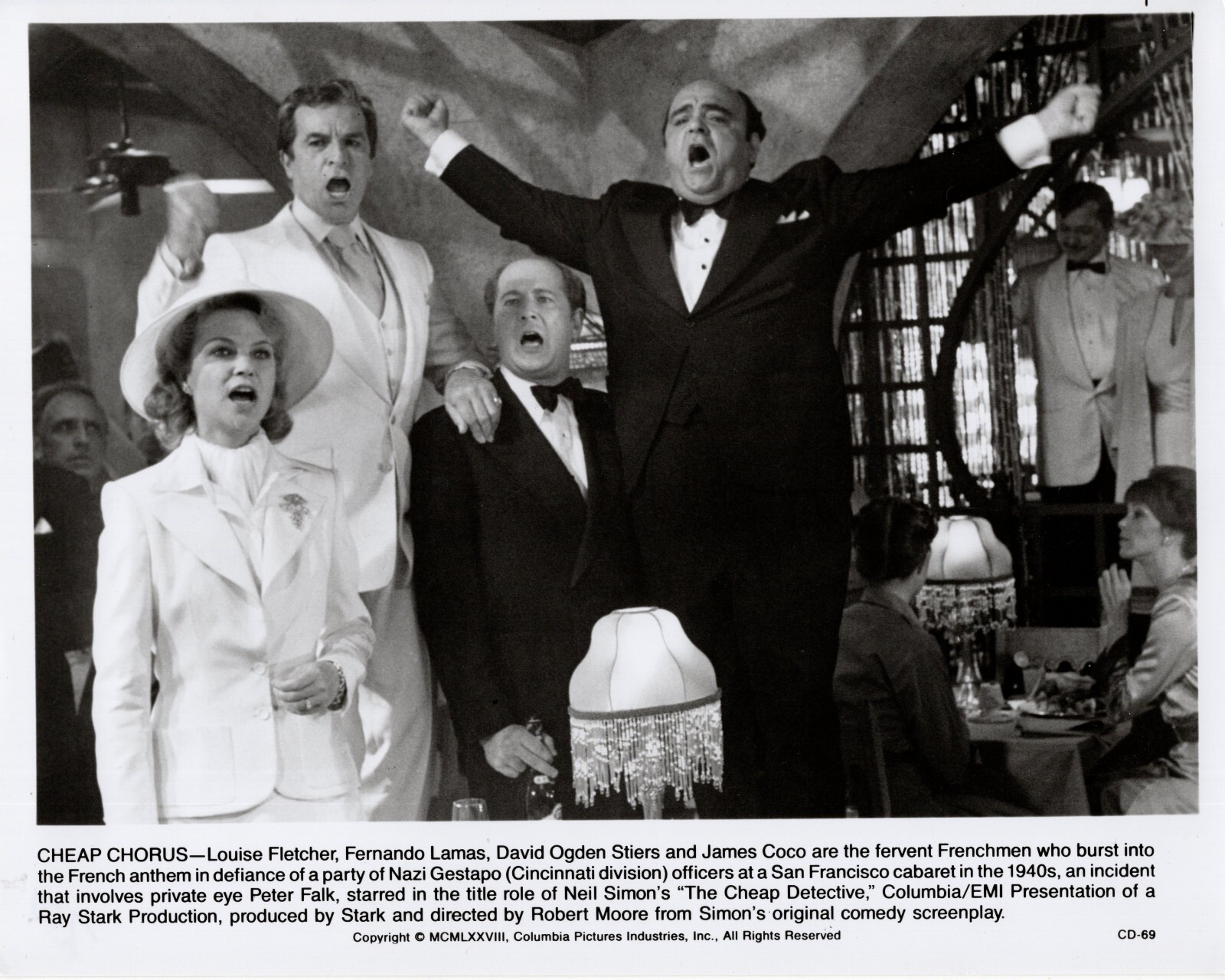 David Ogden Stiers James Coco  Louise Fletcher 8x10 original photo #W3511