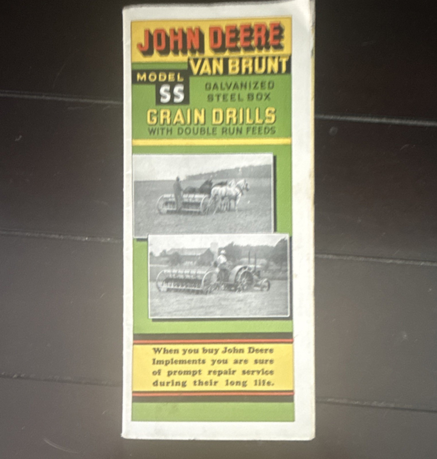John Deere Van Brunt Model SS Galvanized Steel Box Grain Drills Brochure