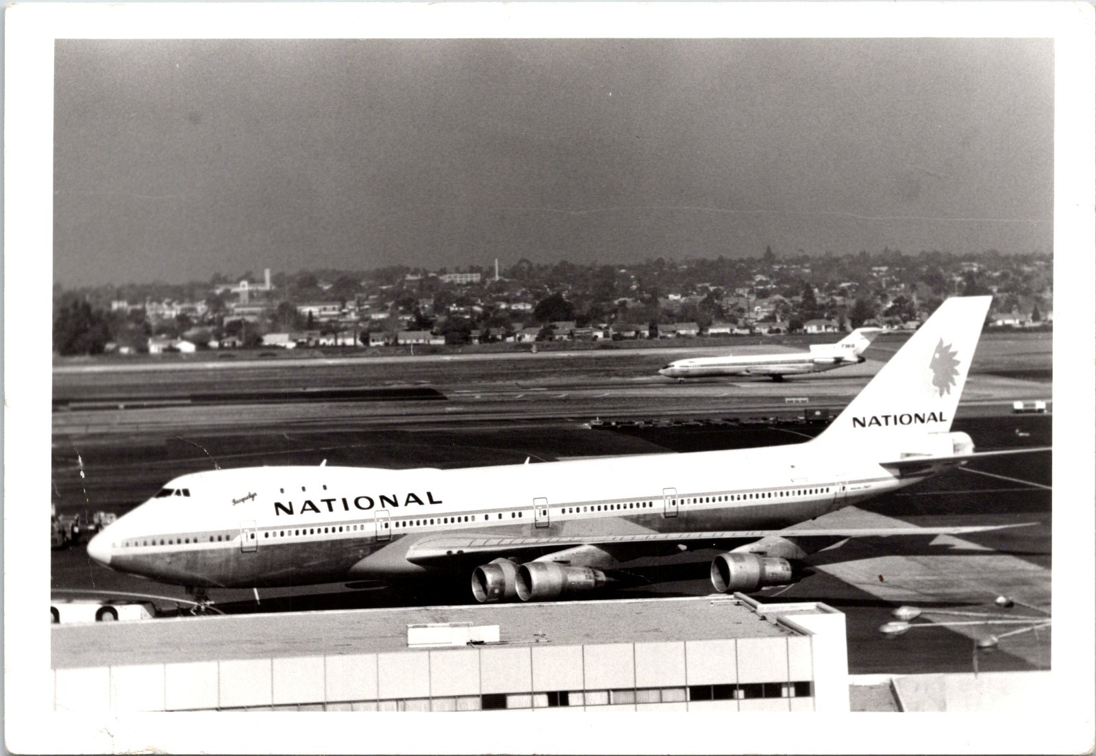 2 Real Photo Picture Airport Western National Airlines Boeing 747 Takeoff 2 Real Photo Picture Airport Western National Airlines Boeing 747 Takeoff