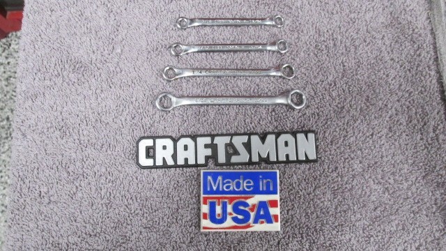 4 Piece Vintage Sears Craftsman -V- 9 4379 SAE Midget Box End Wrench Set USA 4 Piece Vintage Sears Craftsman -V- 9 4379 SAE Midget Box End Wrench Set USA