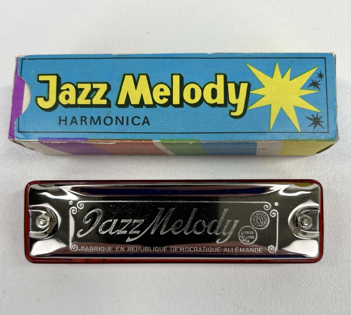Vintage Harmonica JAZZ MELODY IN Original BOX Western Germany