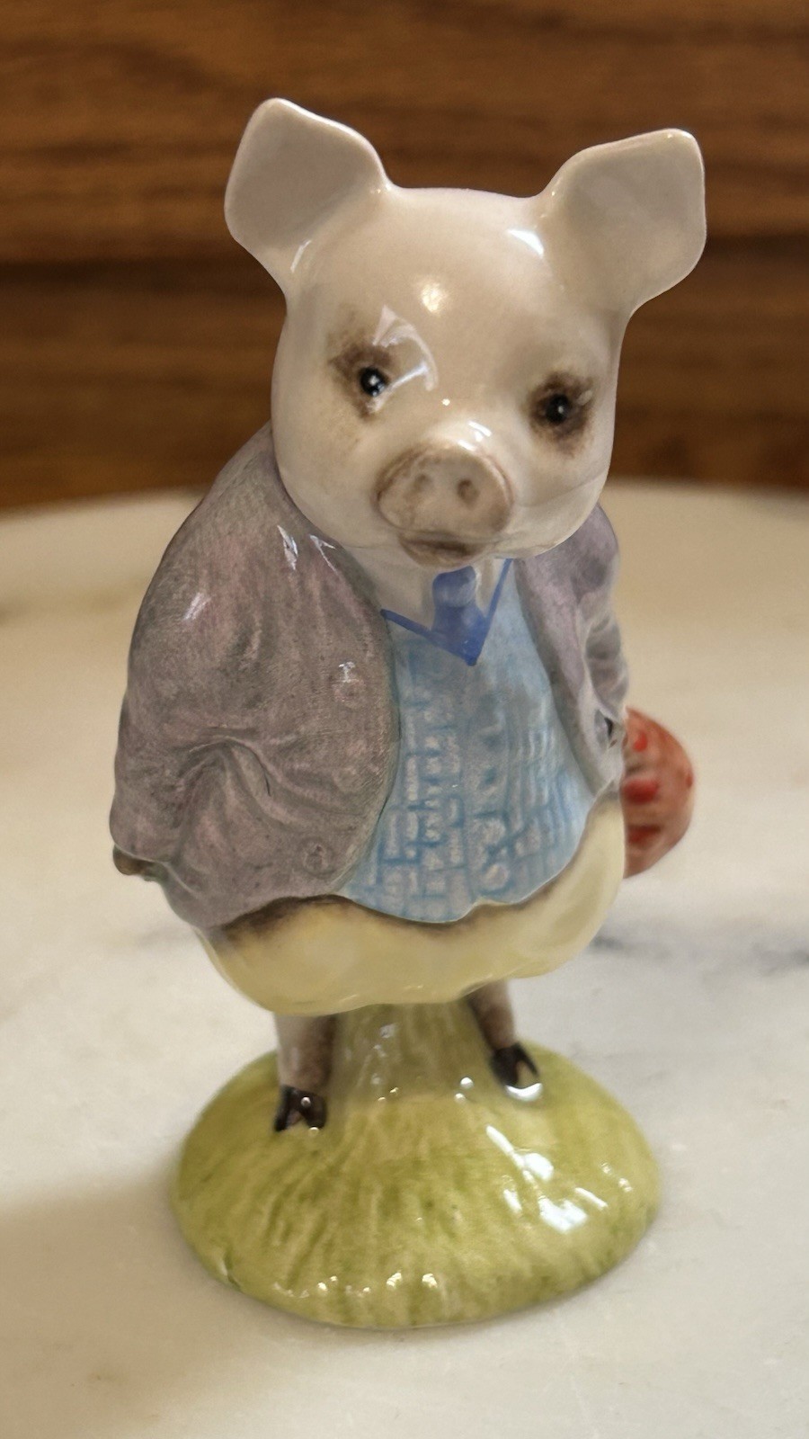 Vintage Rare Beswick England Beatrix Potter Pigling Bland Figurine 1989