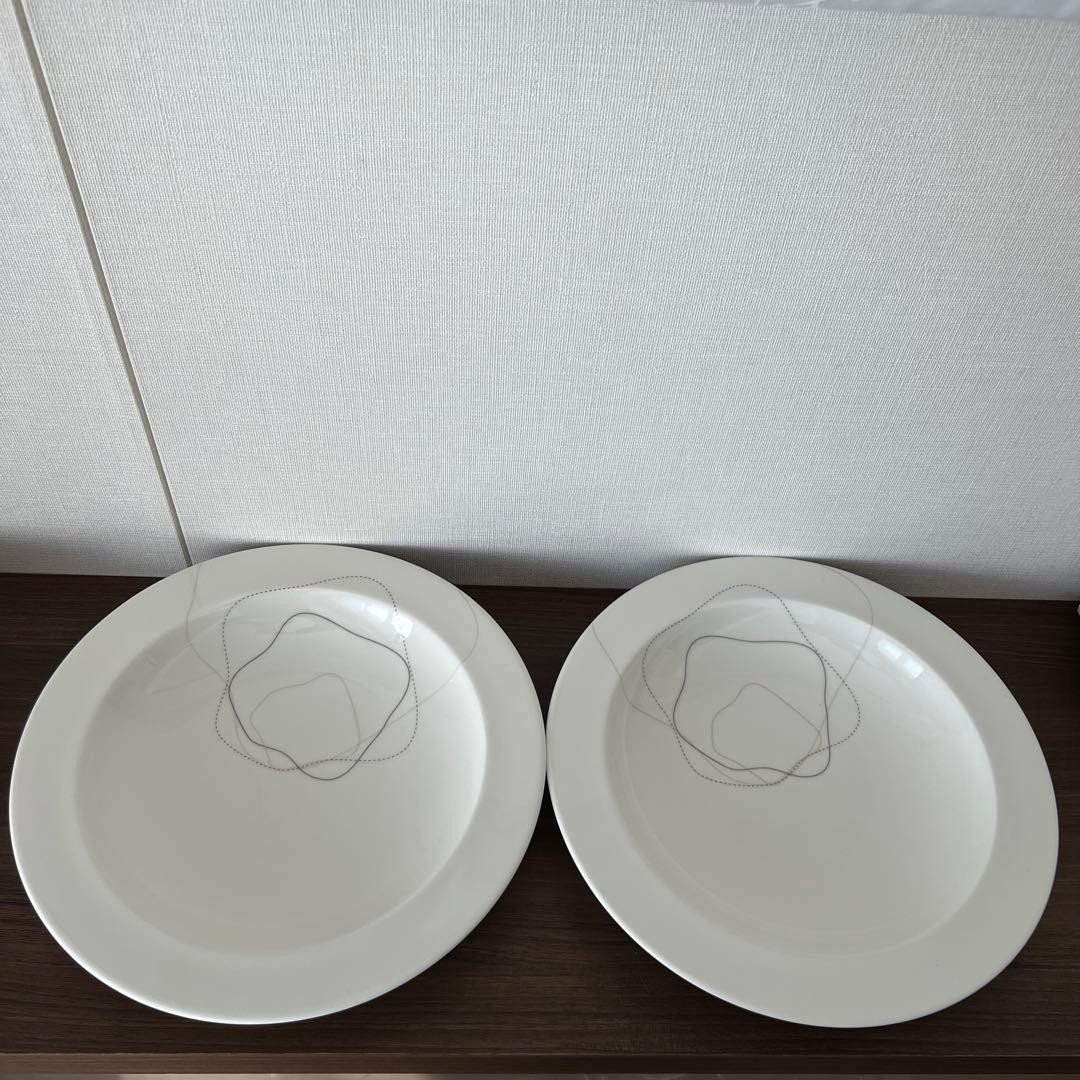 [Near Mint] Iittala Aika 295mm Graphic Plate – Set of 2 From Japan