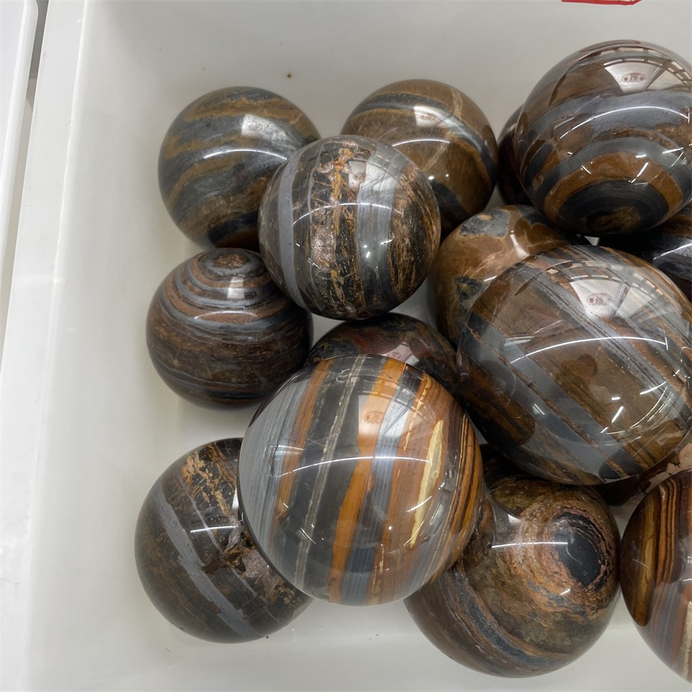 1pc Randomized delivery Wholesale Iron Tiger Eye Stone Ball QuartzCrystal Sphere