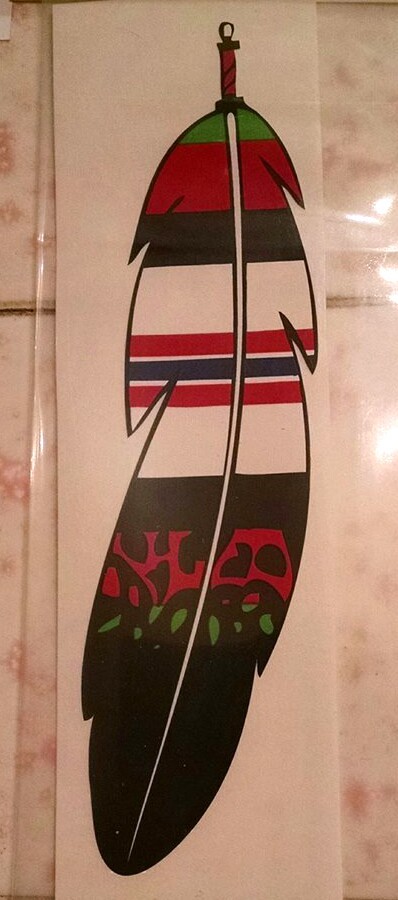 AFGHANISTAN  VETERAN  CAMPAIGN RIBBON , EAGLE  FEATHER DECAL - NEW -