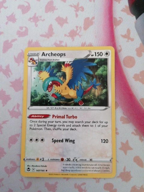 Pokemon Archeops 147/195 English Silver Tempest Non Holo Deck Exclusive