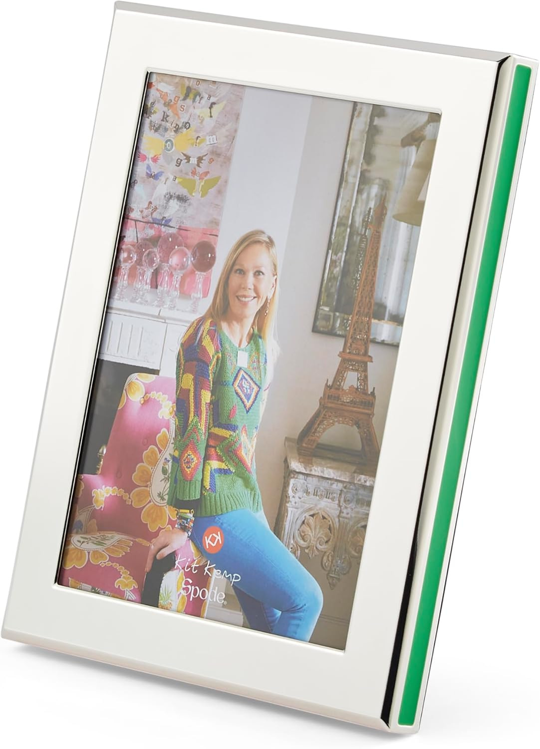 Elegant 5X7 Silverplate Photo Frame with Velvet Backing for Home Décor