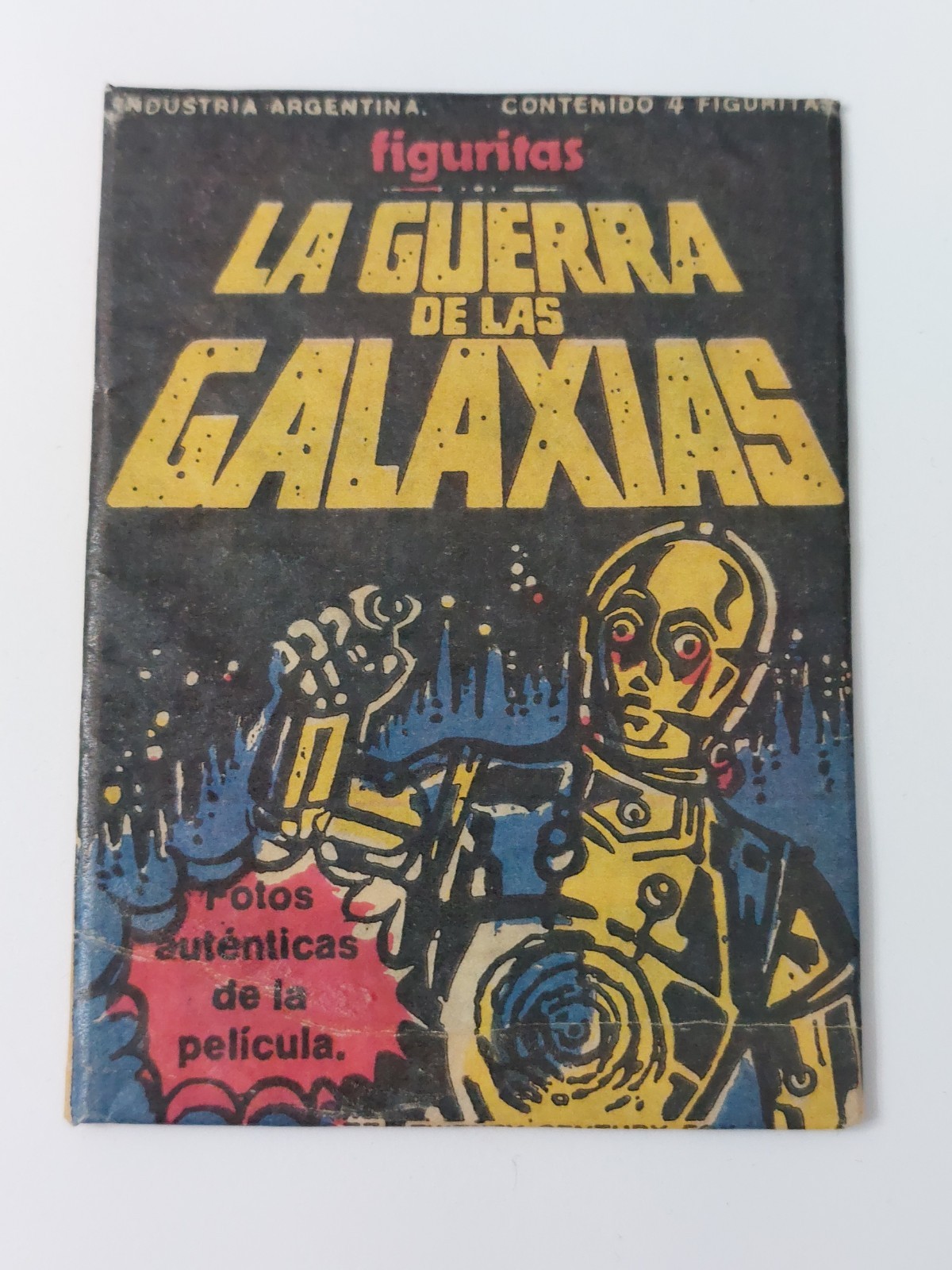 1977 Bootleg, Argentina Star Wars Sealed Wax Pack OVAL STANI STICKER, Very RARE