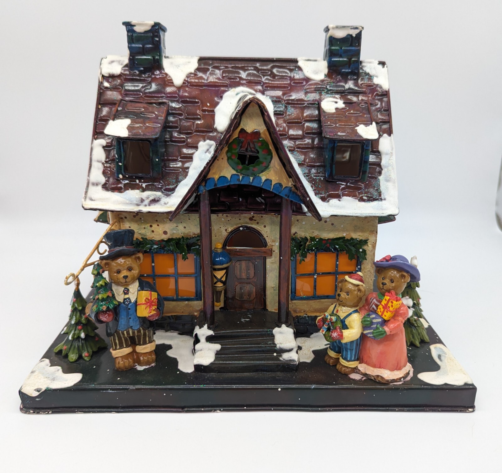 Flurryville Living Quarters Three Bears Metal Christmas House Village Holiday