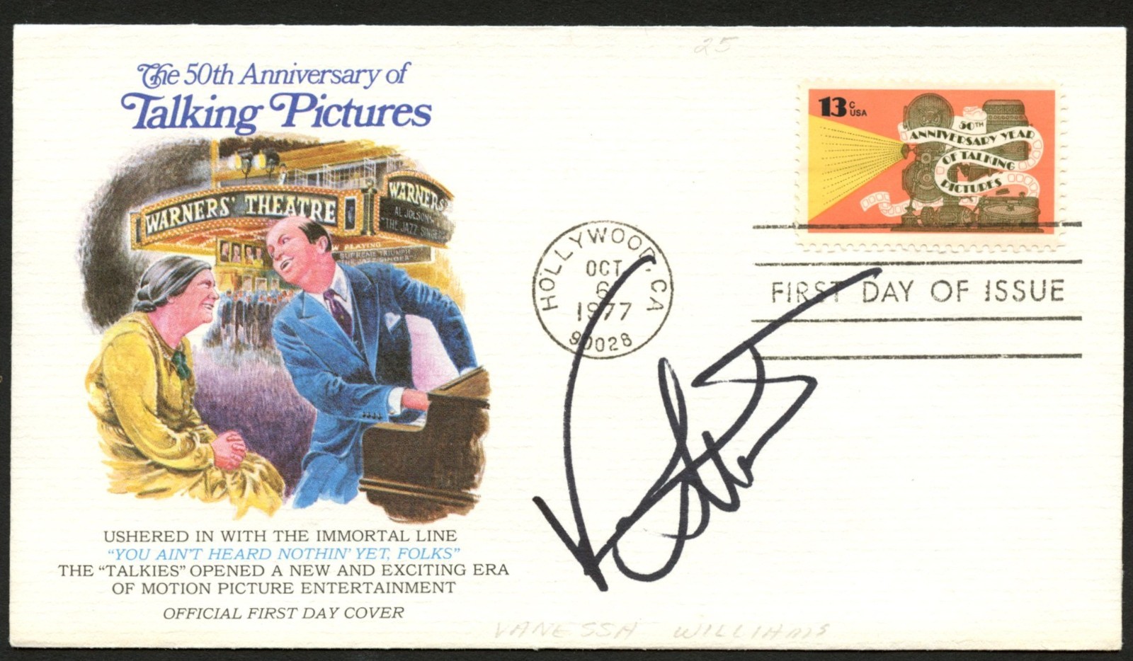 Vanessa Williams signed autograph FDC Singer & Actress PSA Stickered