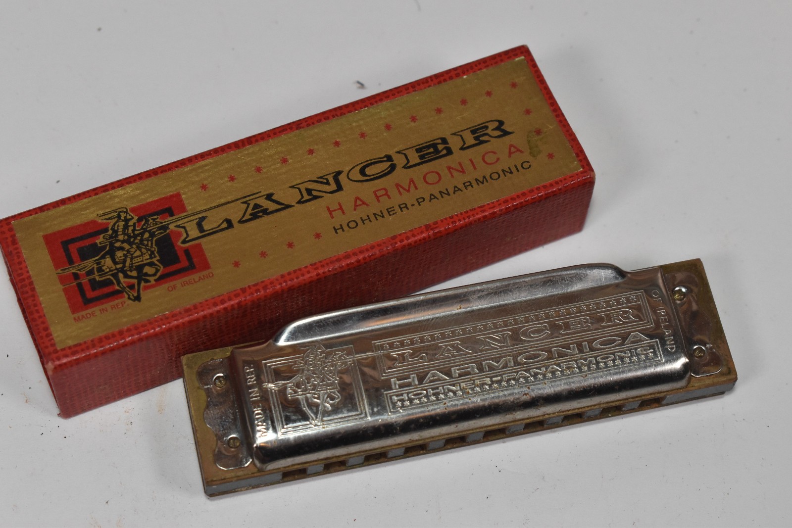 Vintage Lancer Harmonica Hohner Panarmonic Made in Rep of Ireland Key of G w Box
