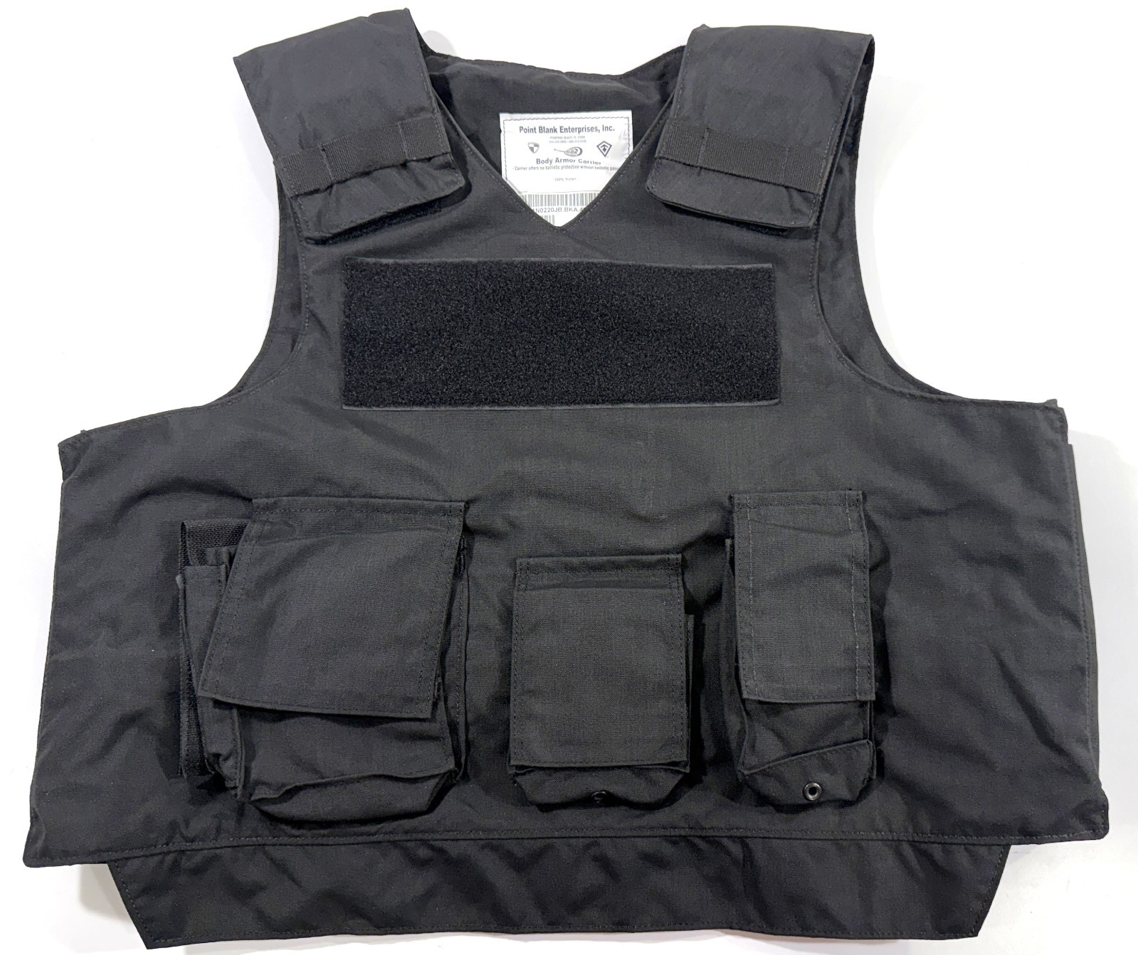 LARGE P.B. R20D TACTICAL BODY ARMOR CARRIER OUTER SHELL R20-D CARRIER BLACK 48+