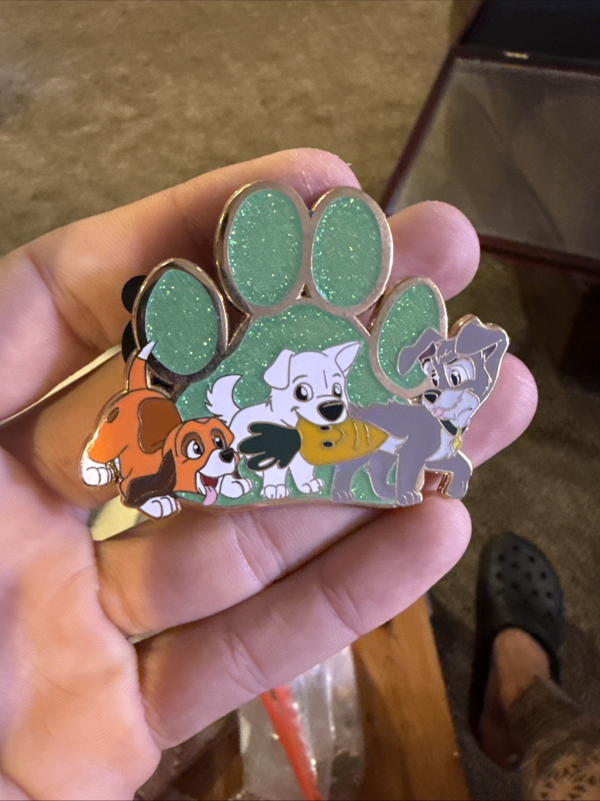 VHTF Paws And Claws Fantasy Pin Paw print Bolt, Tramp, Copper LE 50