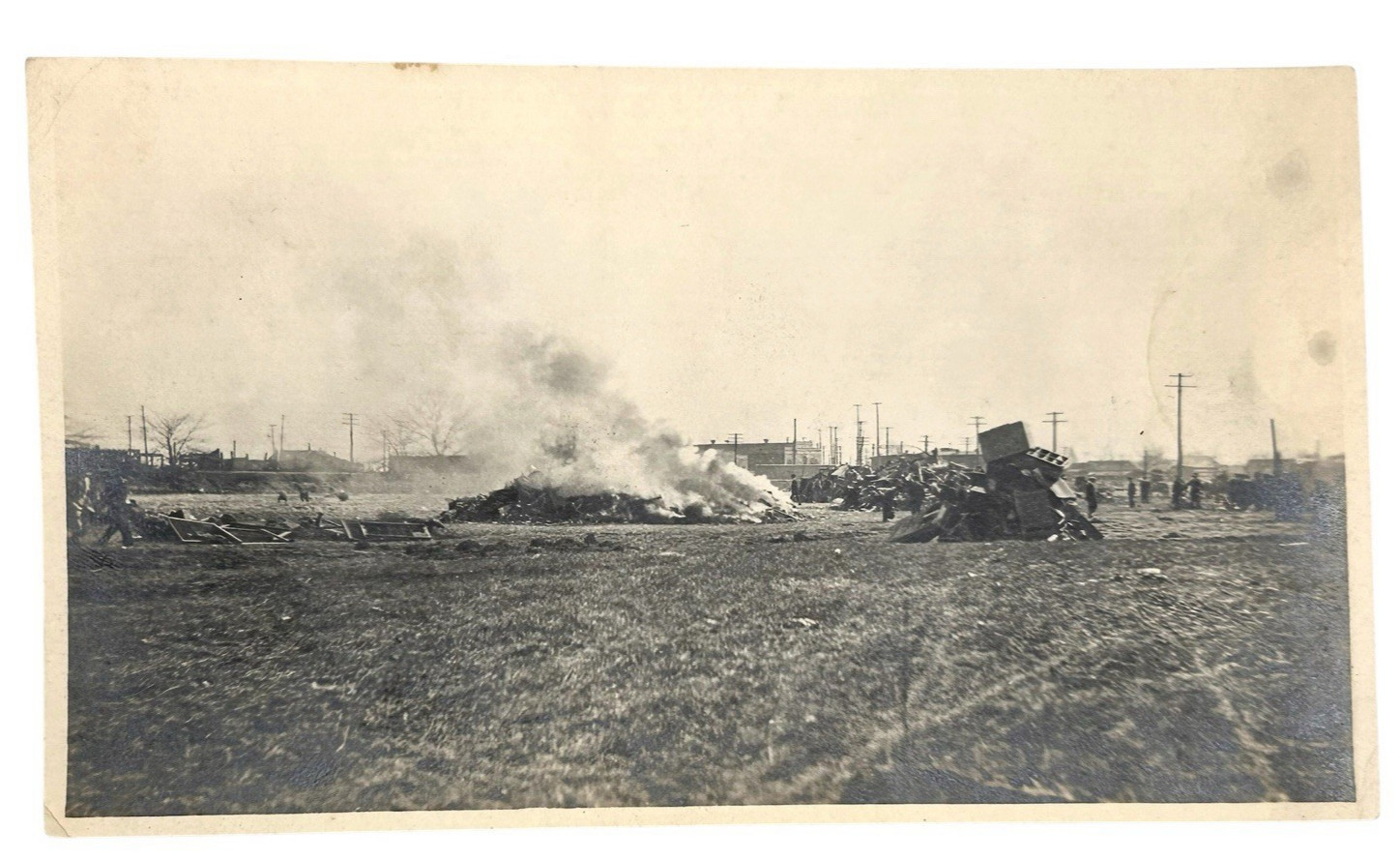 1913 Photograph Indianapolis Great Flood Cleanup Original Indiana