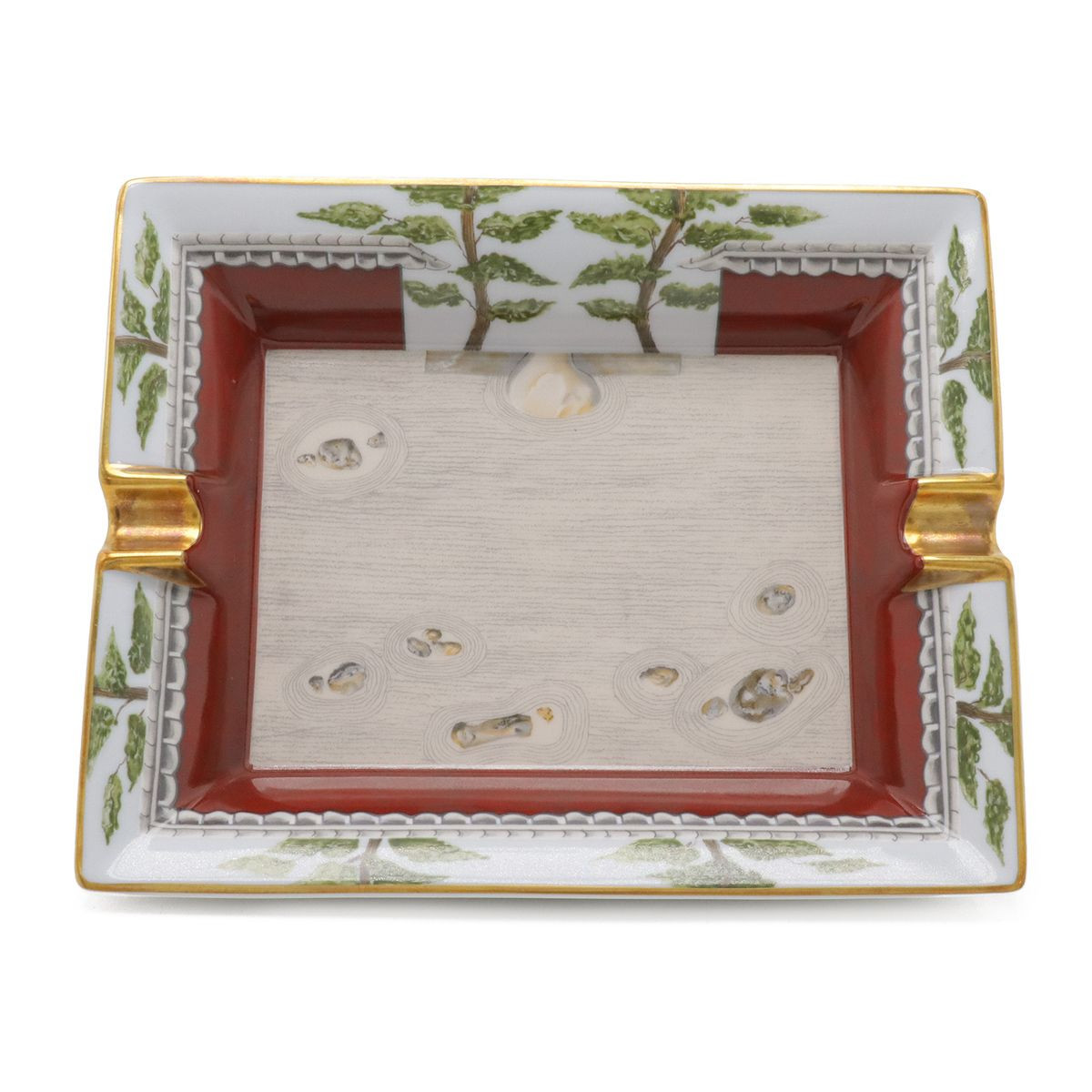 Hermes Paris Ashtray Zen garden Karesansui Plate Porcelain Tray Cigar No box