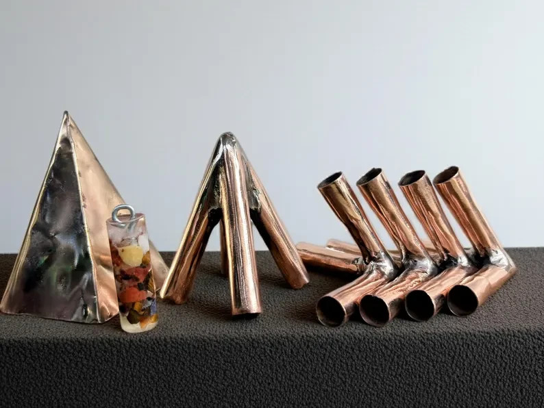 Nubian Coppe Pyramid Connector Kit ( 12 mm ) Sacred Geometry Meditation Pyramid