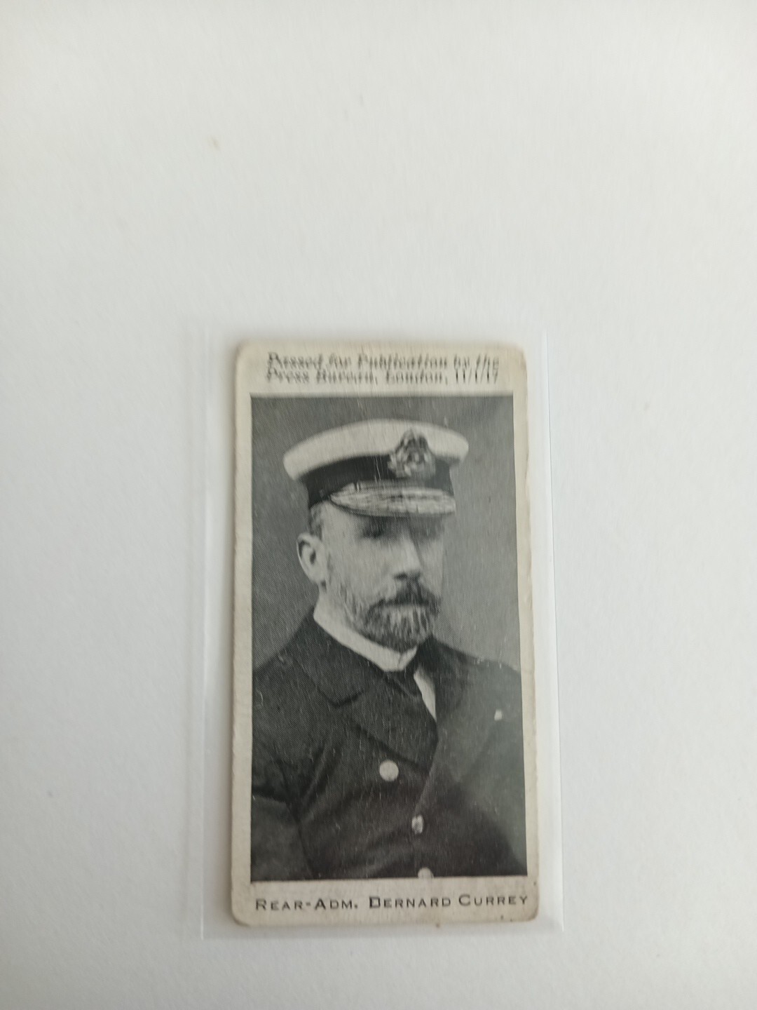Naval Portrait Imperial Tobacco Cigarette Card #49 Capt. Rear-adm Bernard Currey