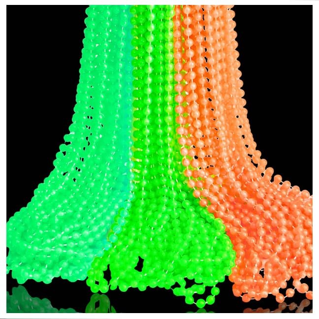 ABONDEVER 48PCS Glow in the Dark Beads Necklaces Party Supplies