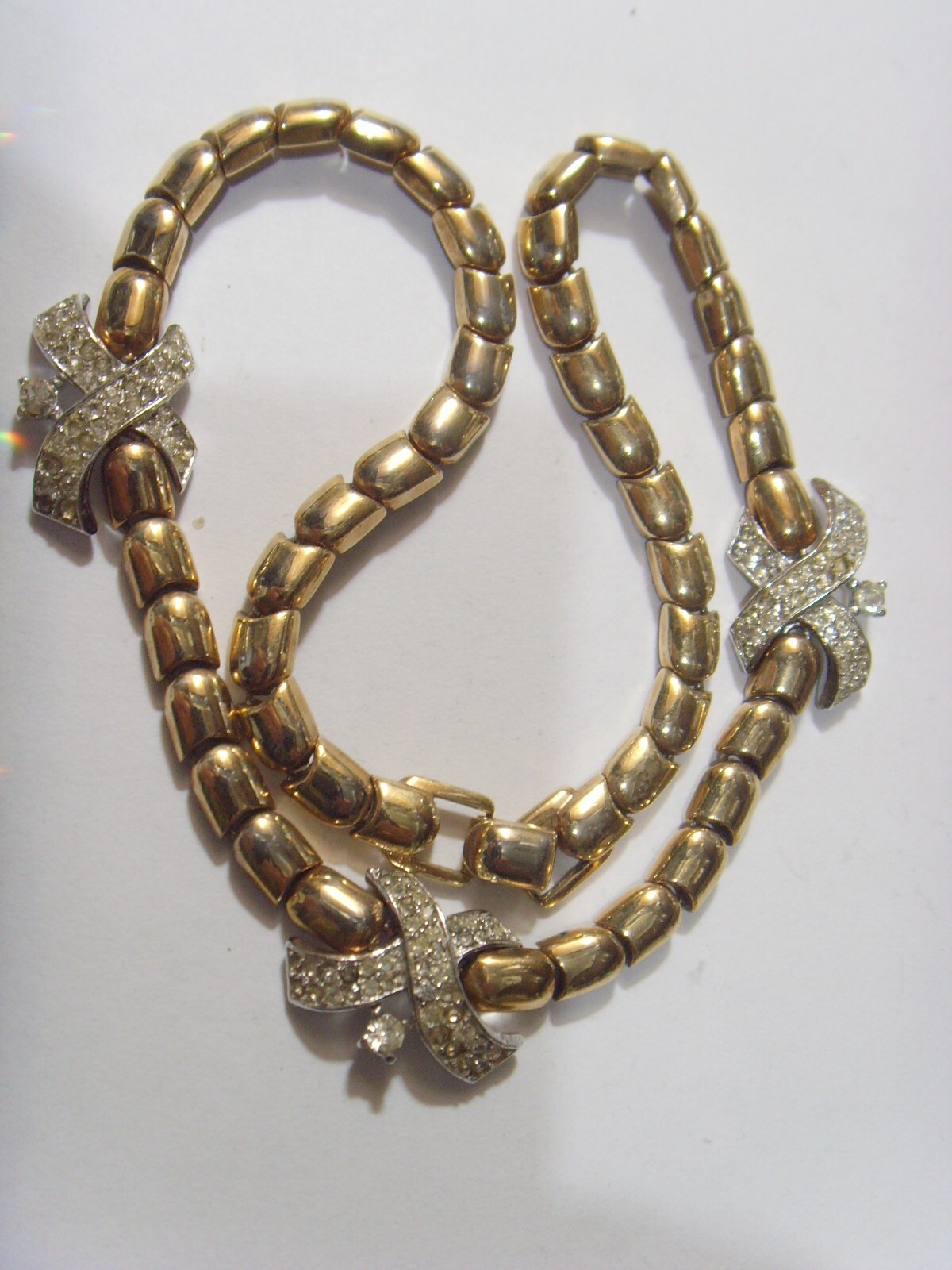 vintage early 1930s Trifari PAT PENDING diamante necklace jewelry fv1895 vintage early 1930s Trifari PAT PENDING diamante necklace jewelry fv1895
