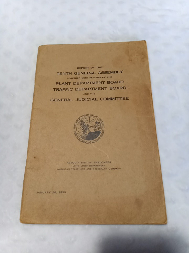1930 Report Of The 10th General Assembly American Telephone & Telegraph Company 1930 Report Of The 10th General Assembly American Telephone & Telegraph Company