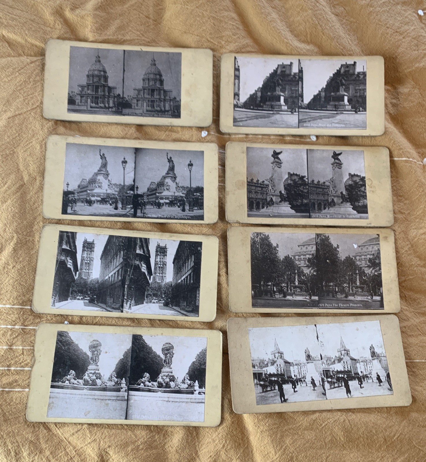 Stereoviews of Paris/Luxembourg  Gardens. (8) Theatre, Tomb, Victory Plaza