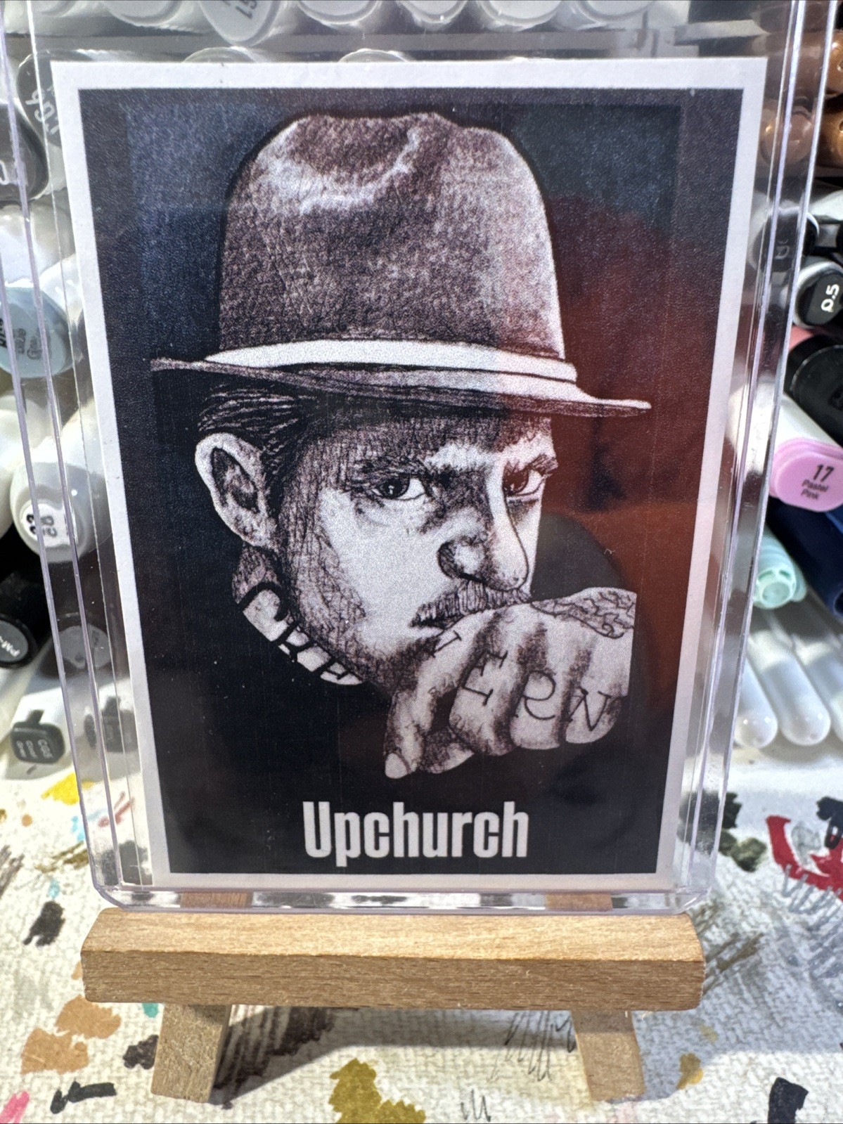 Country Rap Icon Ryan Upchurch Sketch Print Magnet By Artist Tony Keaton