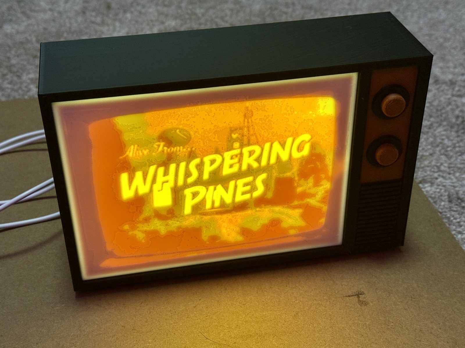 Lord Huron - Alive From Whispering Pines 3D Custom Printed Lithophane TV Lord Huron - Alive From Whispering Pines 3D Custom Printed Lithophane TV