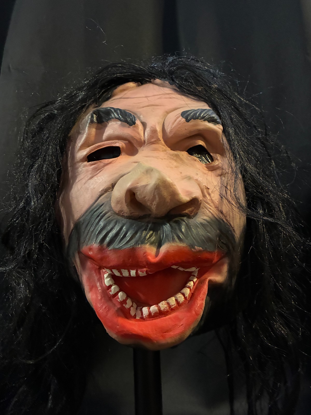 Vintage Topstone CAVEMAN latex (or vinyl) mask, with hair