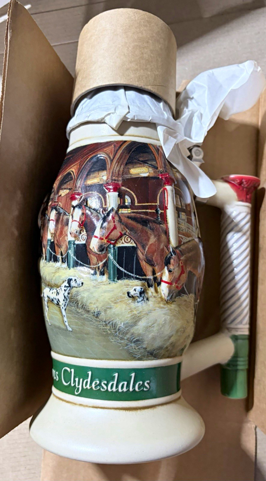 Anheuser-Busch Collectors Club 10th Anniv 2005 Lidded Stein Hitch at Home