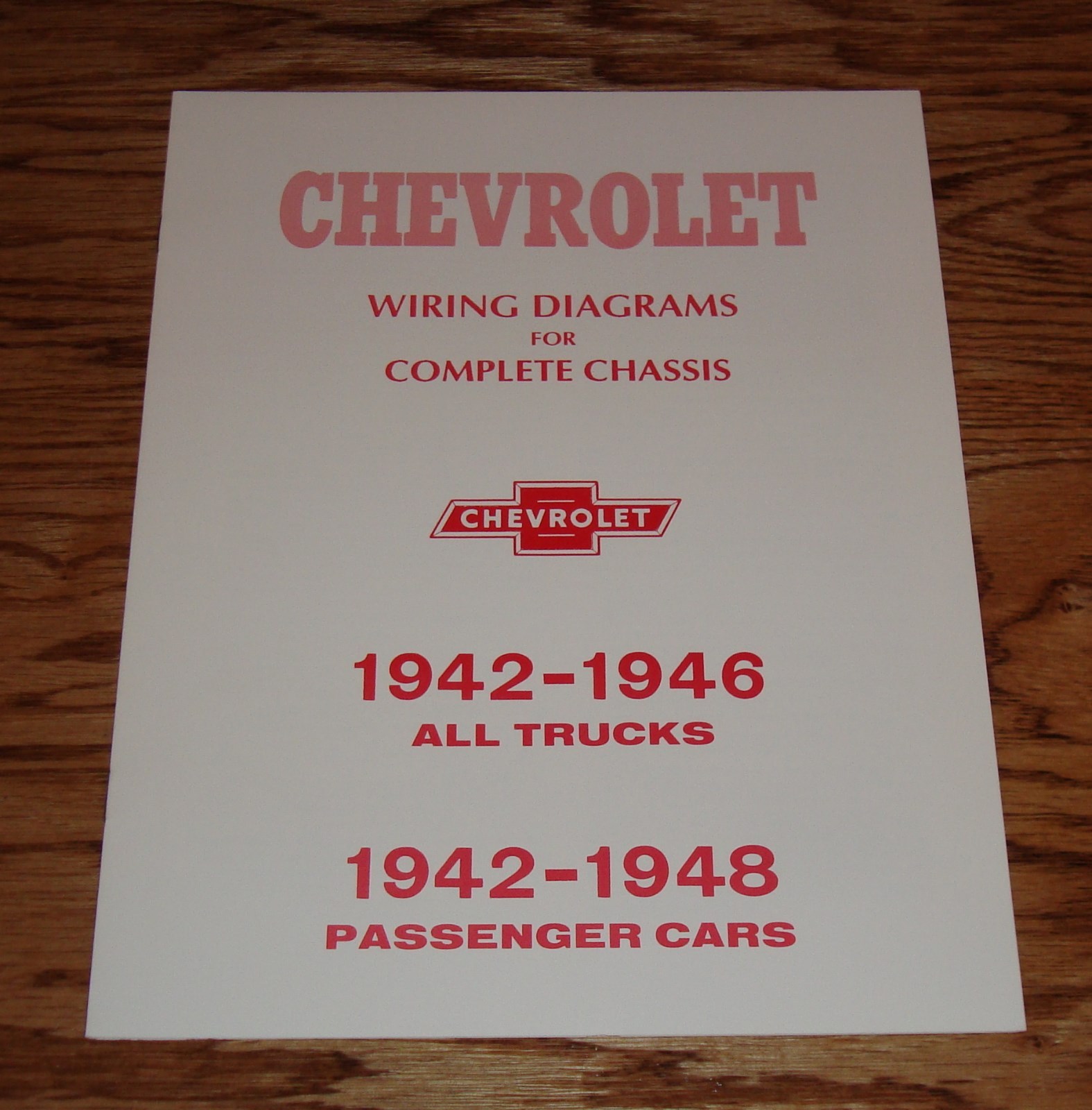 1942 - 1948 Chevrolet Car & Truck Wiring Diagrams for Complete Chassis Chevy