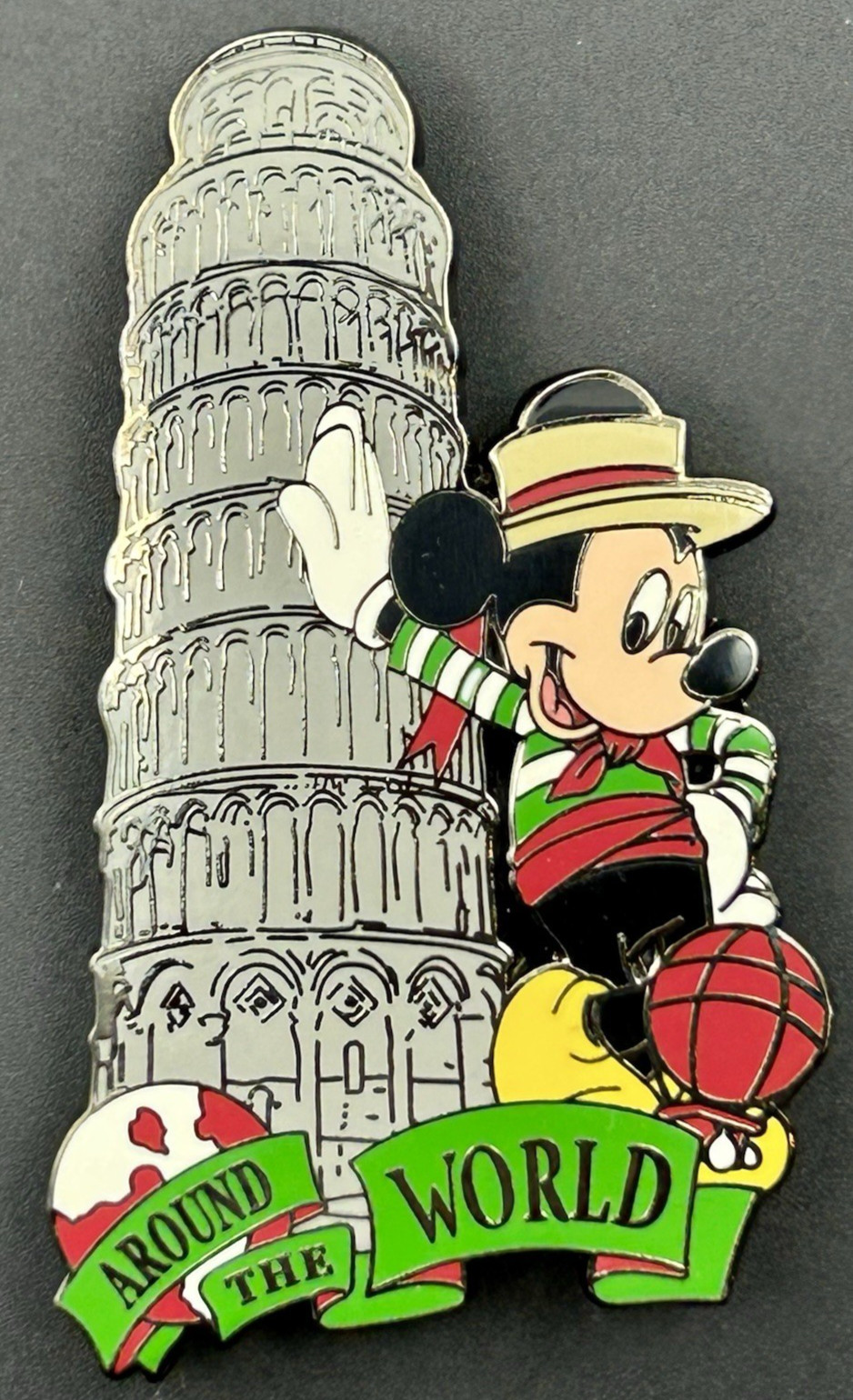 LE 100 DISNEY SHOPPING MICKEY THE LEANING TOWER OF PISA IN ITALY 2008 RARE PIN