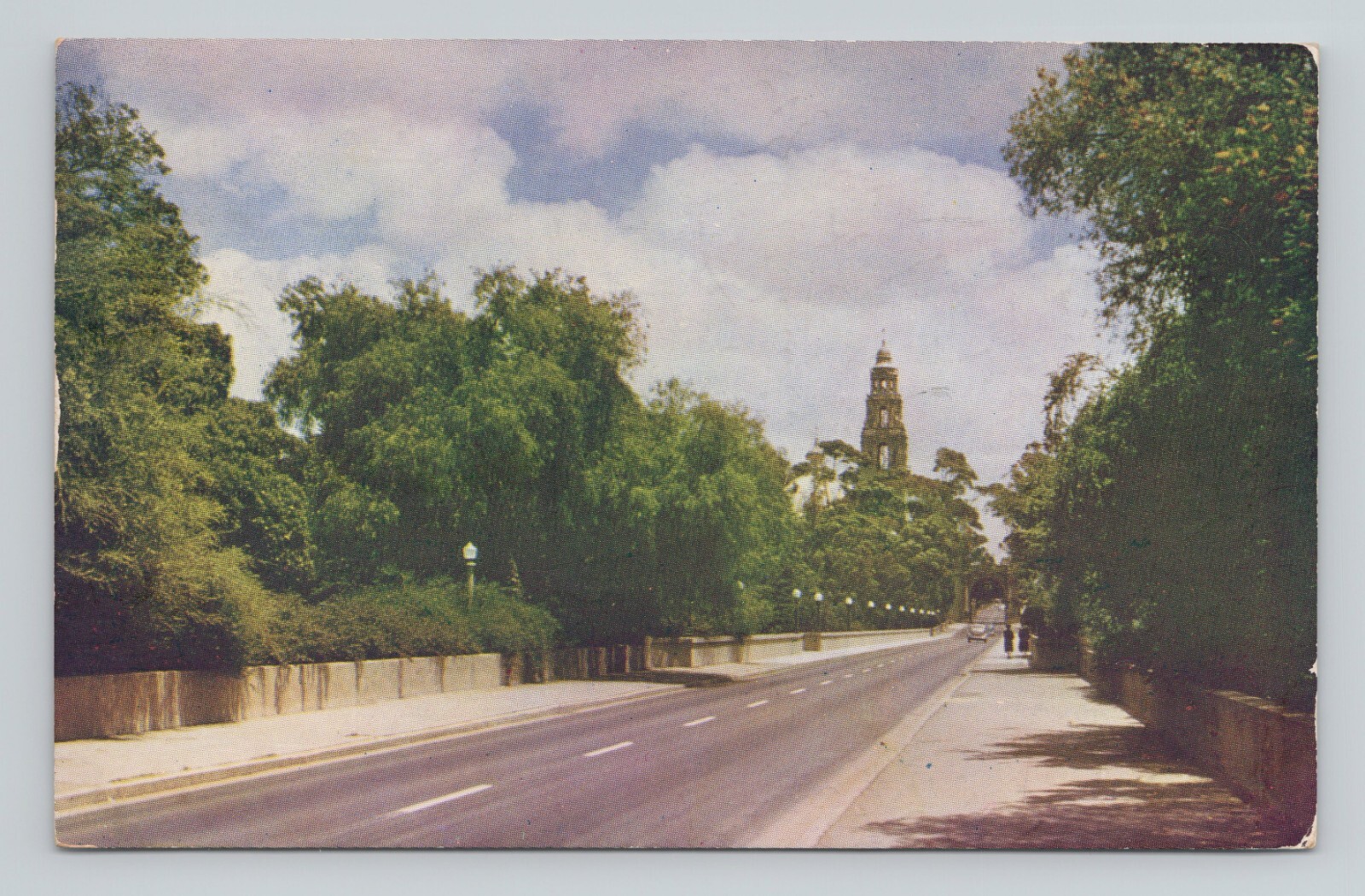 Postcard CA San Diego Laurel Street Entrance Balboa Park 1951