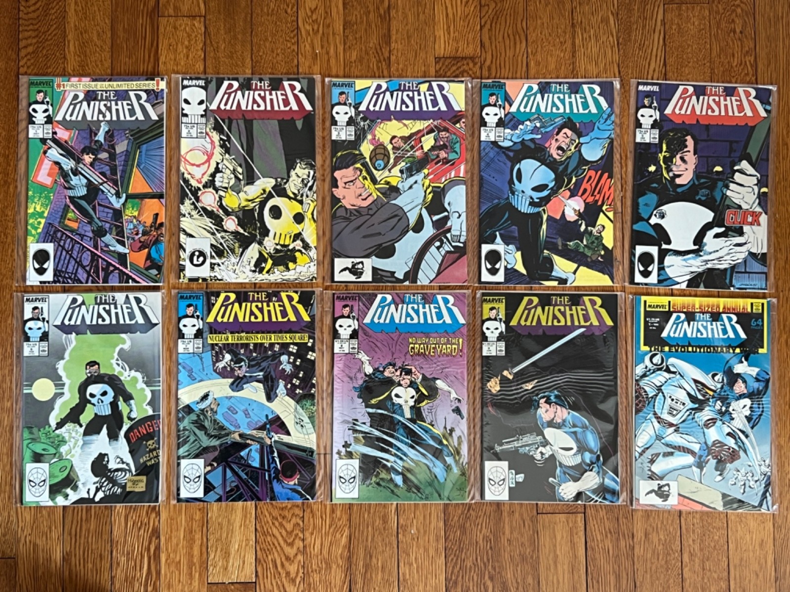 Punisher #1-9 All VF/NM 1987 #1 2 3 4 5 6 7 8 9 Ann 1 Marvel Comics Baron Janson