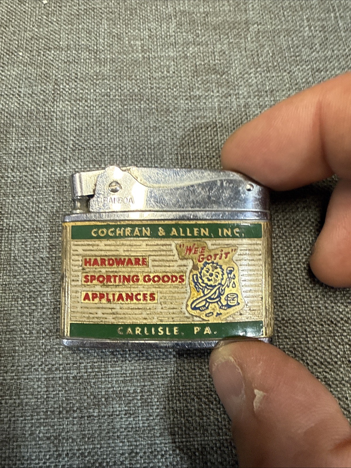 RARE Carlisle Pa Cochran & Allen Balboa Lighter