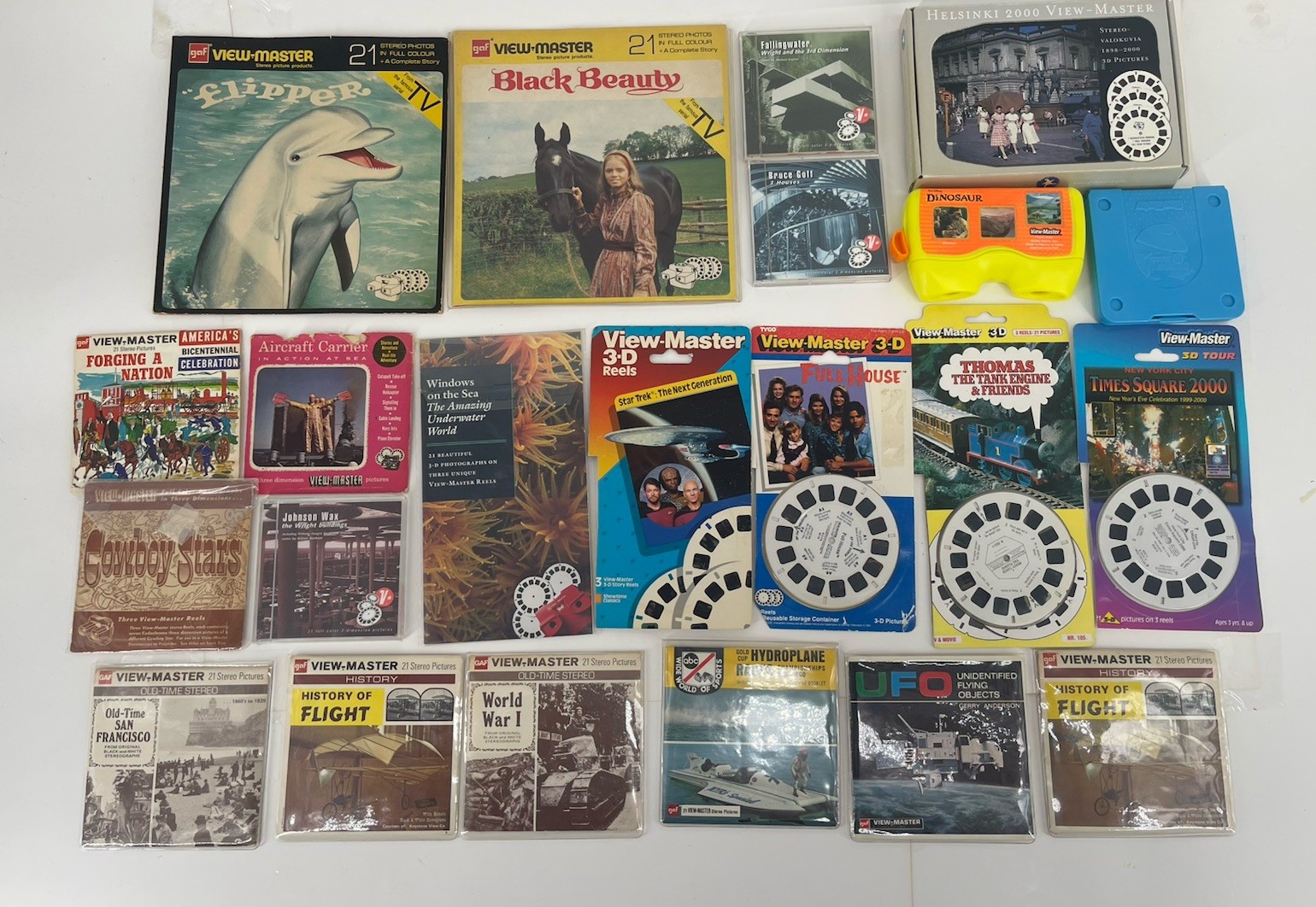 Vintage View-Master 3-Reel Lot 21 Full House Star Trek Flipper UFO Avia# 79