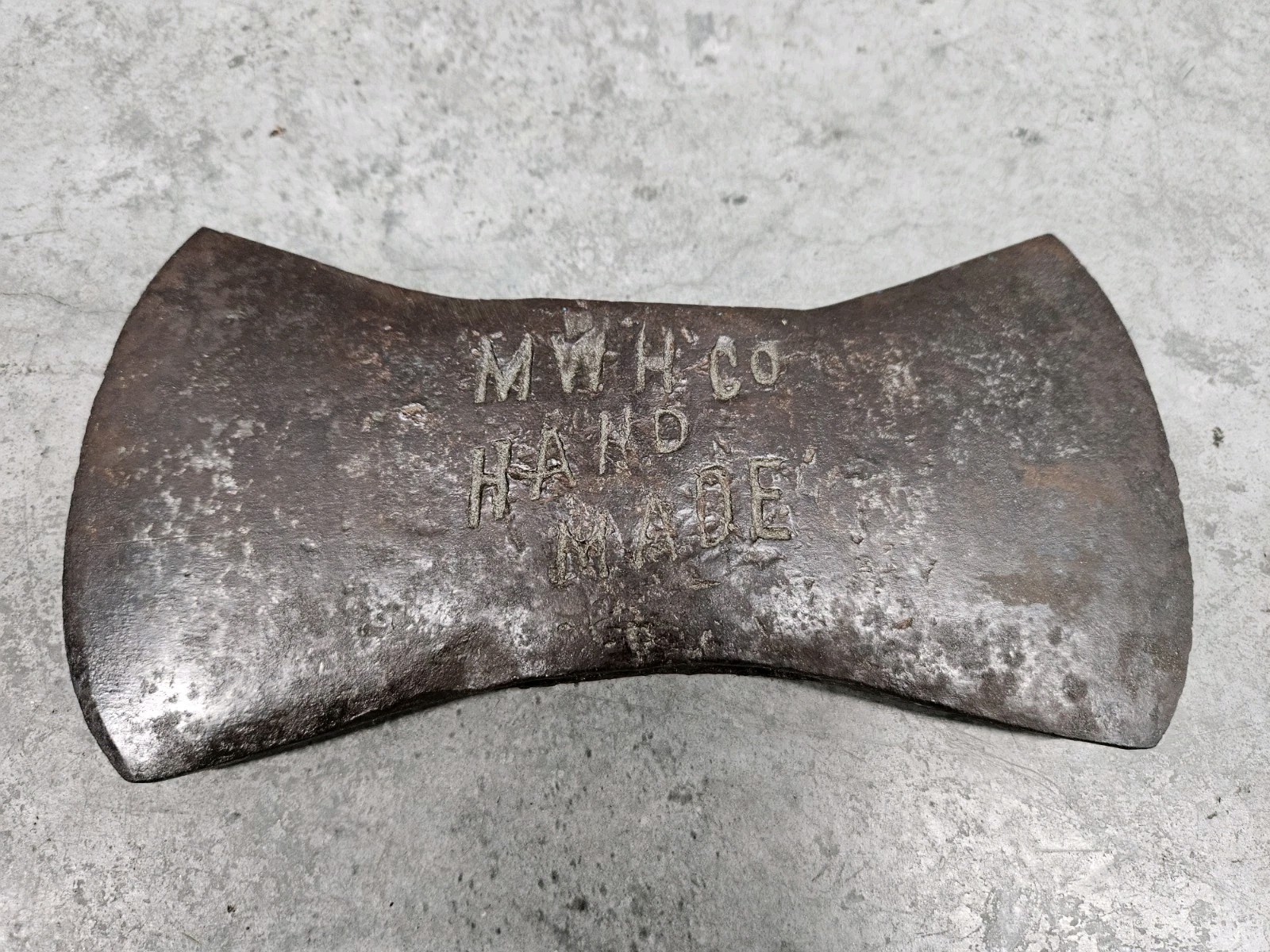 M.W.H.CO. HAND MADE Double Bit Axe Head Marshall Wells Hardware MWH CO